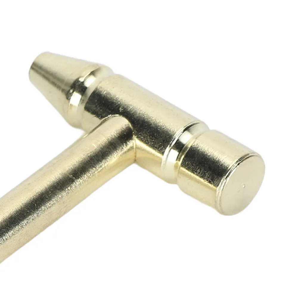 Multifunctional Small 6-in-1 Hammer Claw-Hammer Nesting Mini Hammer Gold Brass Hammer for Repairing Watches and Jewelry