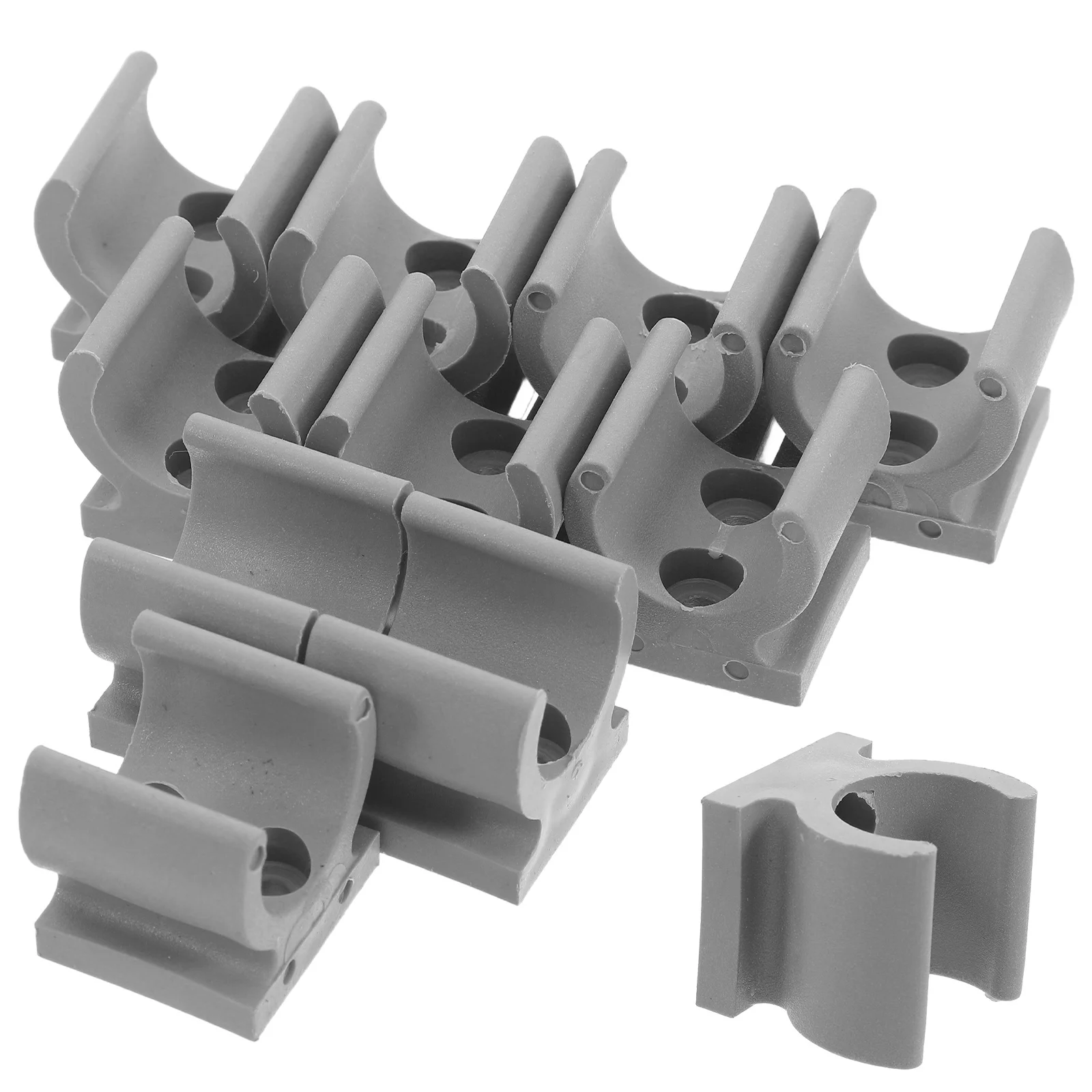 

24 pcs U-Shaped Plastic Tube Holder Clamps For Wheelchair Commode Chair, Toilet Seat Mounting Bracket, Pipe Connector Clamp,