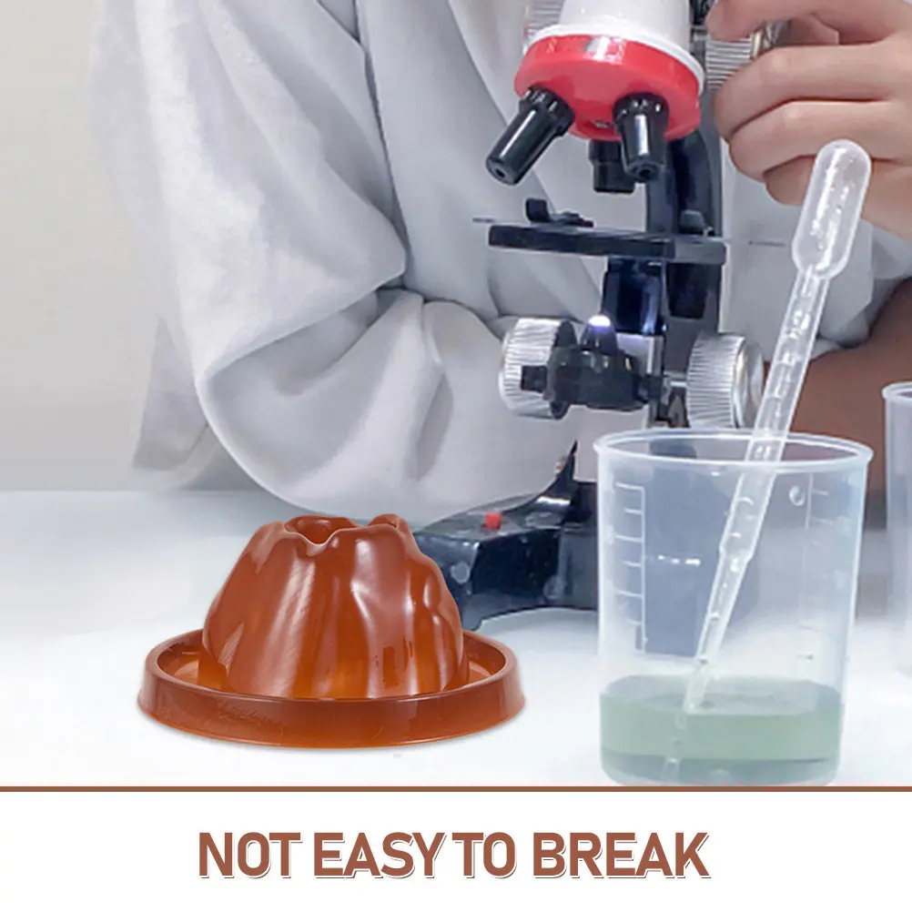 Plastic Volcano Shell and Base Set Realistic Volcanic Eruption Simulation Science Experiment Kit for Kids Birthday Party
