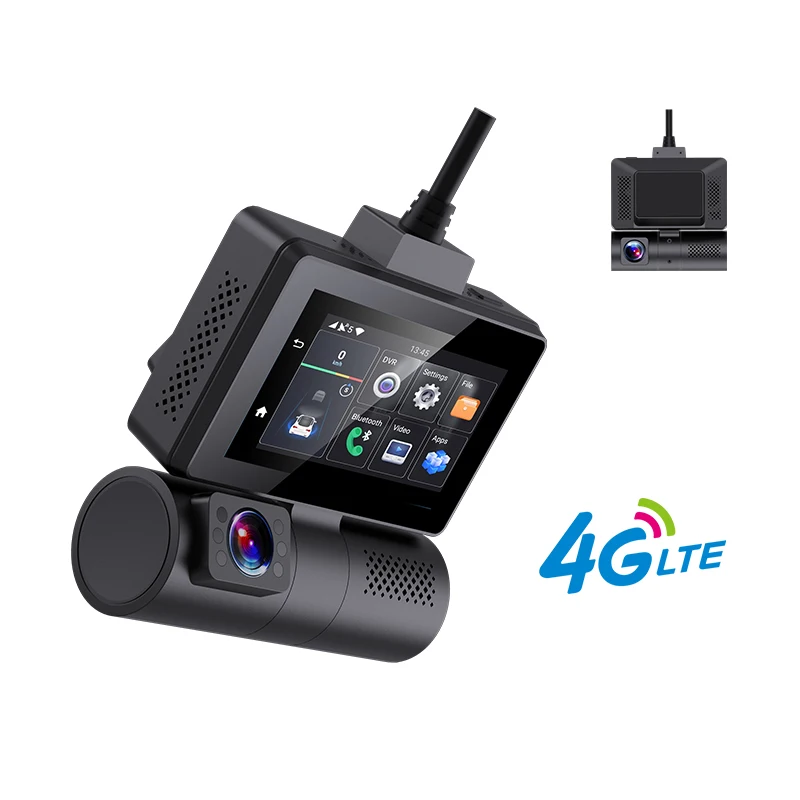

3inch Android 10 2+32g 4g Dashcam With Wifi Gps Tracking Adas Fit Cmsv6 And Support 4g Live Streaming On Phone 4g Car Camera