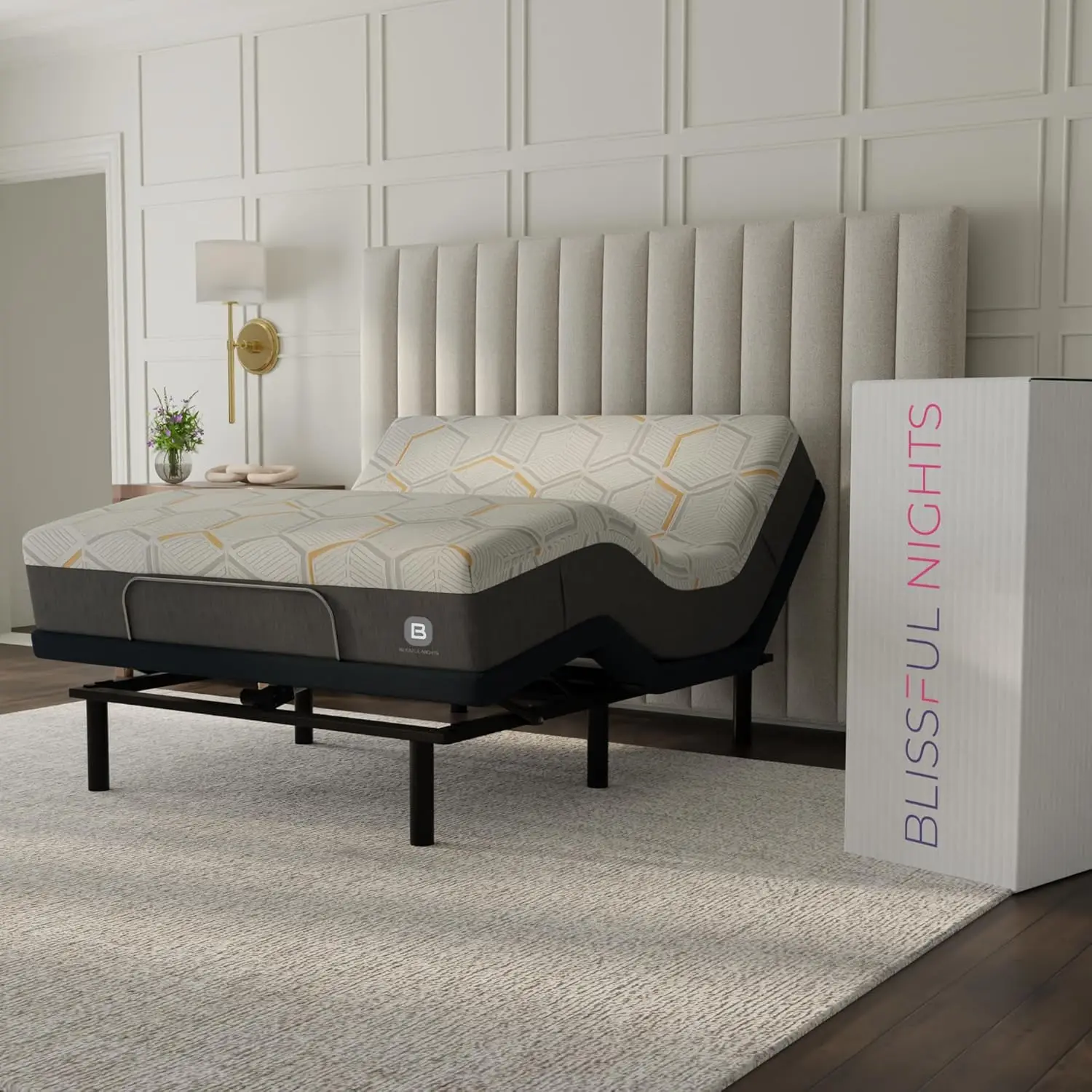 Queen Adjustable Bed Base Frame with 12