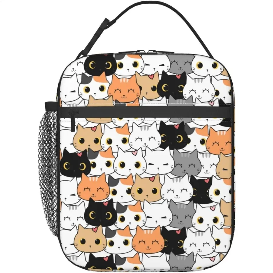 

Cat Reusable Lunch Box Insulation Lunch Bag Containers Tote Handbag Ice Packs For Women Men Teens Girls