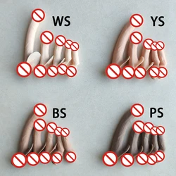 Akcesoria w skali 1/6 męskie części narządów płciowych silikonowy Model penisa blady/pszenica/czarna skórka dla 12 