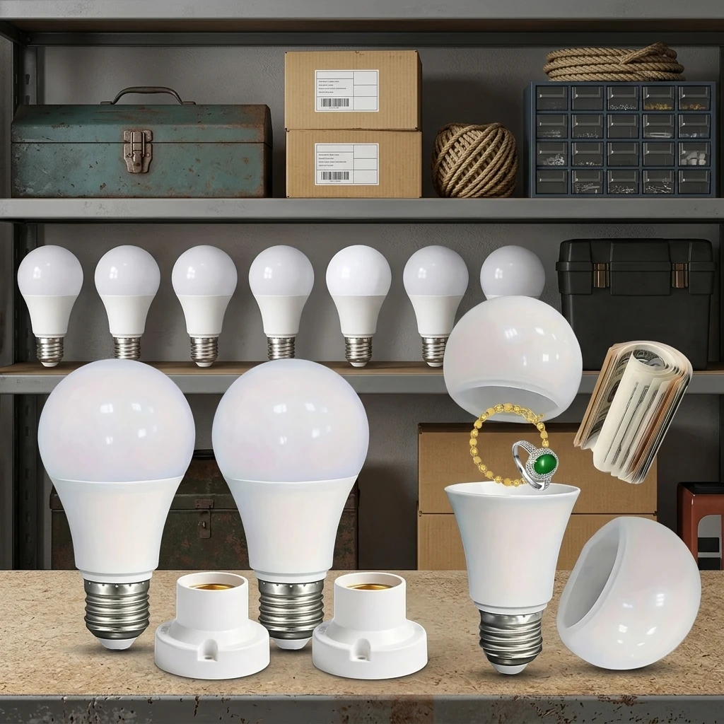 Home Concealment Safe Fake Light Bulb Diversion Stash Container Private Hidden Storage Secret Hiding Compartment BHL2303 view 4