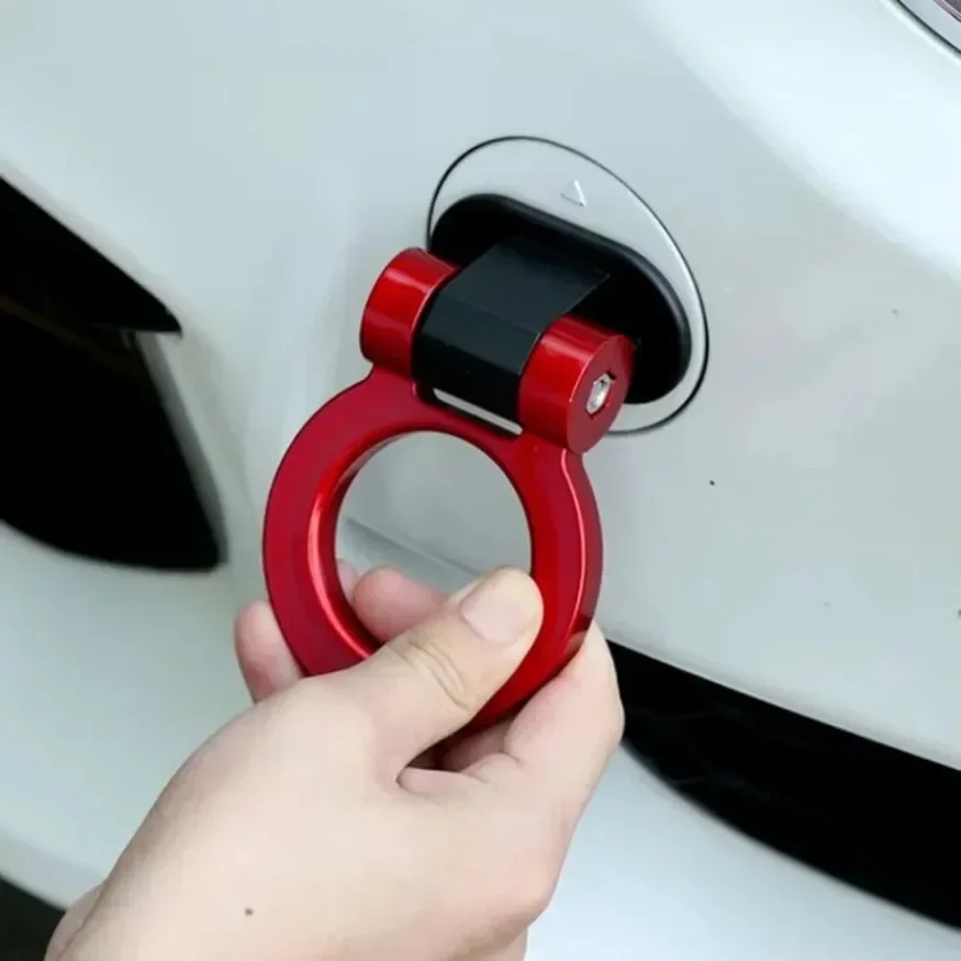 Car Styling Decoration Trailer Hooks Sticker Car Auto Rear Front Trailer Simulation Racing Ring Vehicle Towing Hook