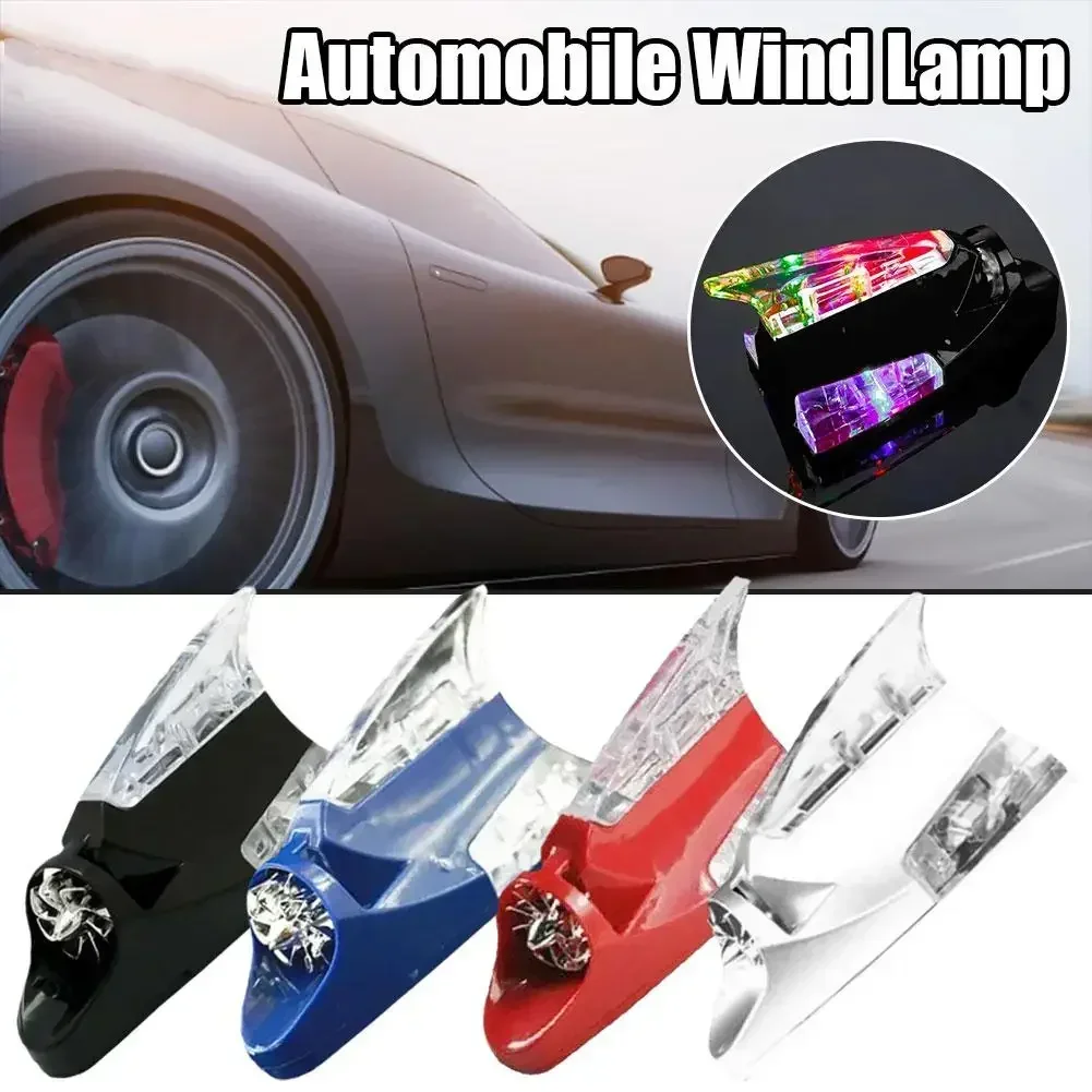 

Wind powered LED lights, ambient light, car styling, external accessories, shark fin antenna, warning flash