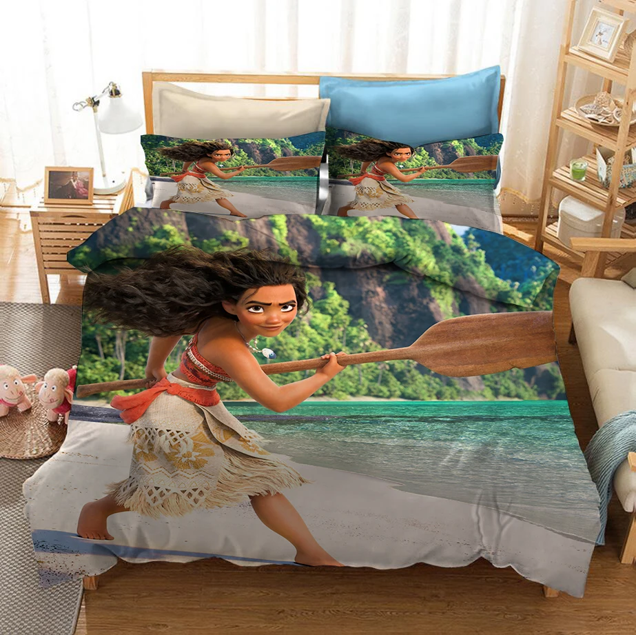 Disney Moana Maui Ocean Bedding Set Bed Cover Pillow Cover Science Comforter Bedding Set Twin Full Queen King Size Bedding Sets