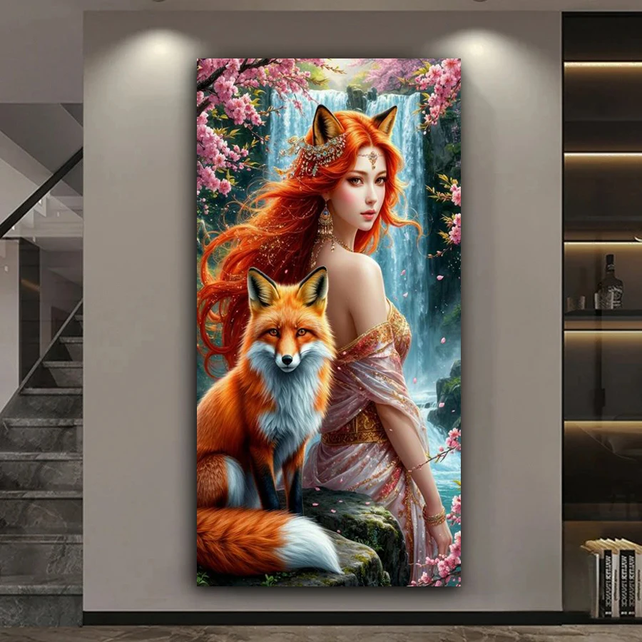 

Новая коллекция: Алмазная вышивка «Женщина и лисы» большого размера, полная выкладка, мозаика, наборы для вышивания, декор для стен