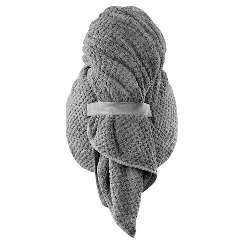 Handuk Rambut Microfiber, Turban Rambut Mudah Diputar untuk Mengeringkan Rambut Basah, Cocok dengan Kancing