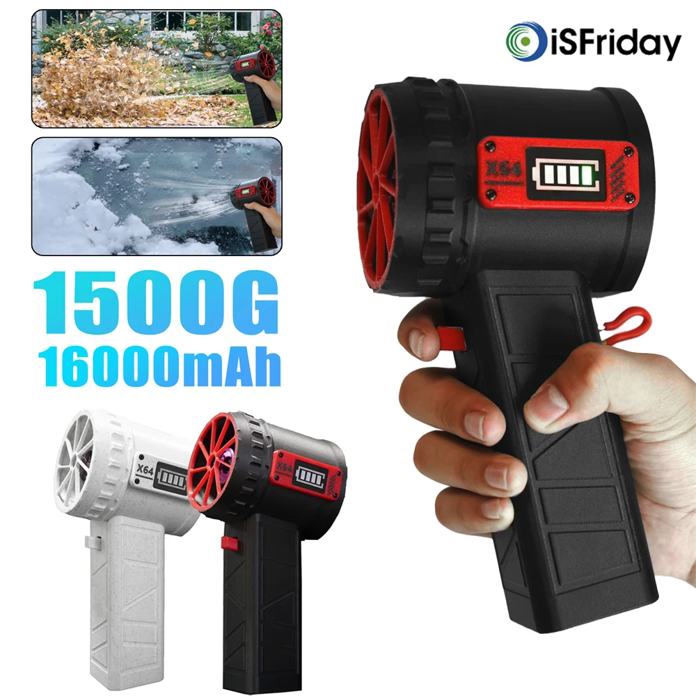 

16000mAh X64 Jetdry Fan Air Blower Handheld 64mm Duct Fan Thrust 1500g Turbo Jet Fan with Battery Display High Speed Car Washer