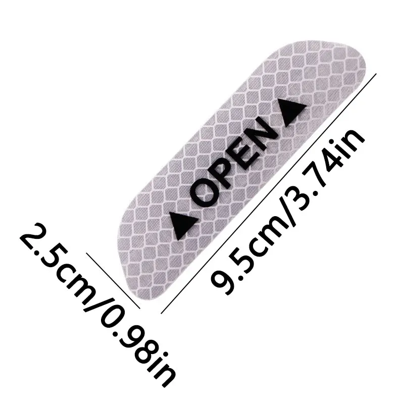 4 unids/set pegatinas reflectantes para puerta de coche cinta de advertencia marca de conducción nocturna iluminación de seguridad decoración luminosa piezas de automóvil