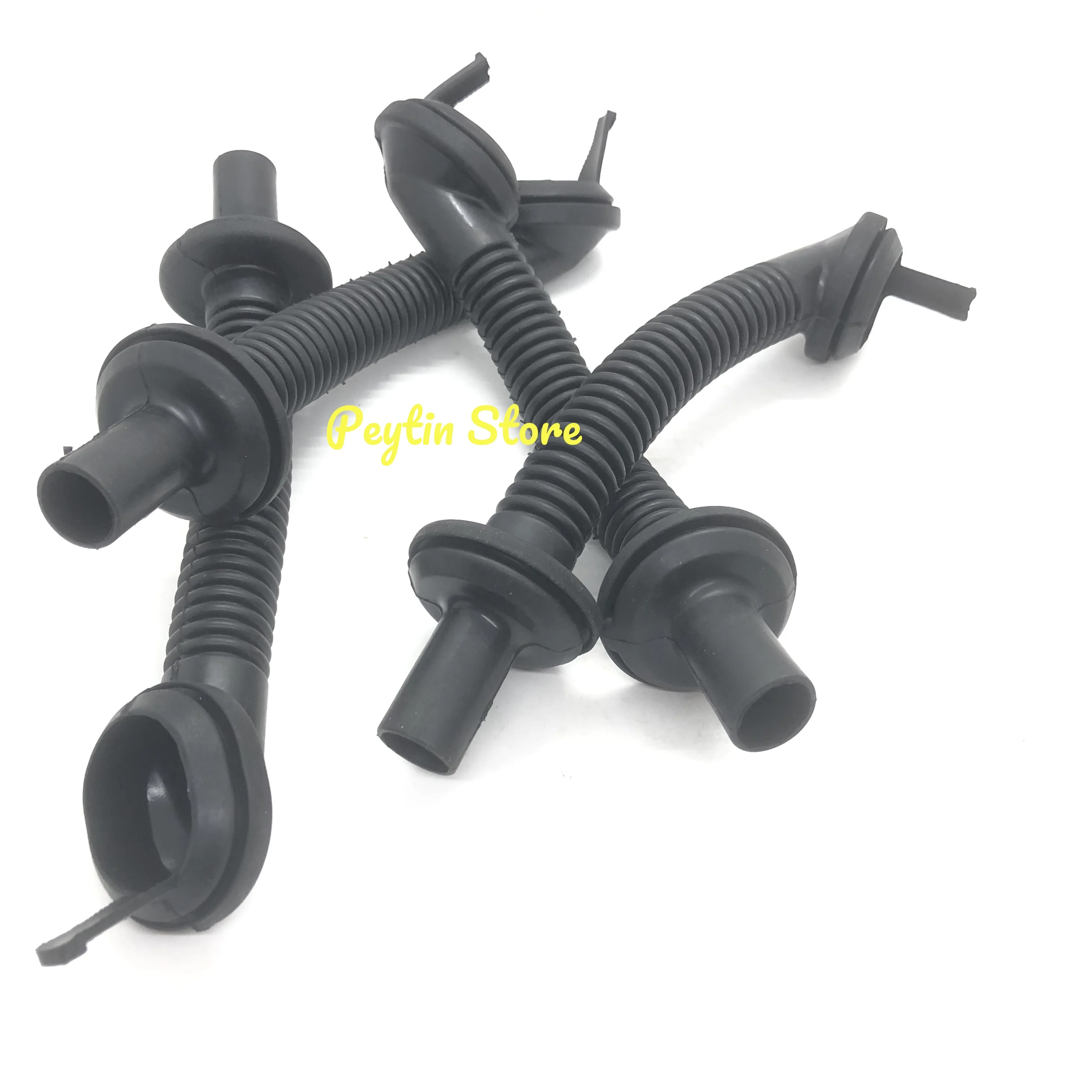 4Pcs 566 Dust Proof and Aging Resistant Threading Tube of Automobile Door Tube Black Rubber