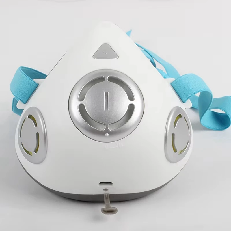 

dust mask Smart Rechargeable Mask with Breathing Valve, Anti-Formaldehyde Electric Mask, Portable Air Purifier White
