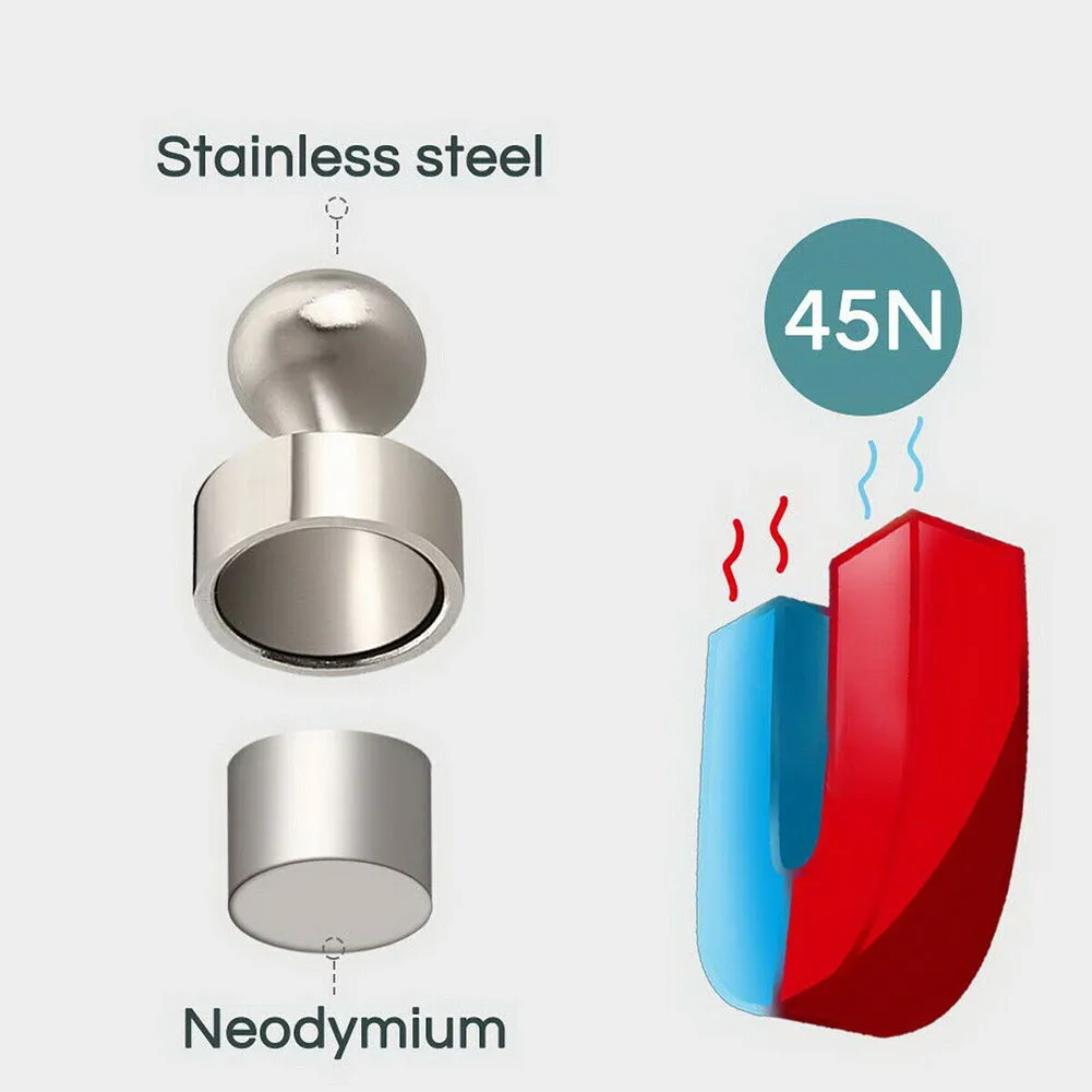 Tempelan jempol cangkir hisap Neodymium, 10x Super kuat, Pin Magnet baja tahan lama, cocok untuk papan putih kulkas