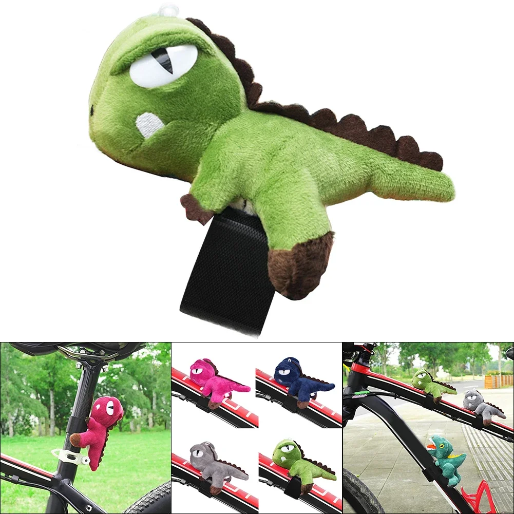 Bicycle Handlebar Ornaments Stuffed Plush Doll Pendant Adorable Dinosaur Doll Pendant Bike Decor Cycling Handle Decoration