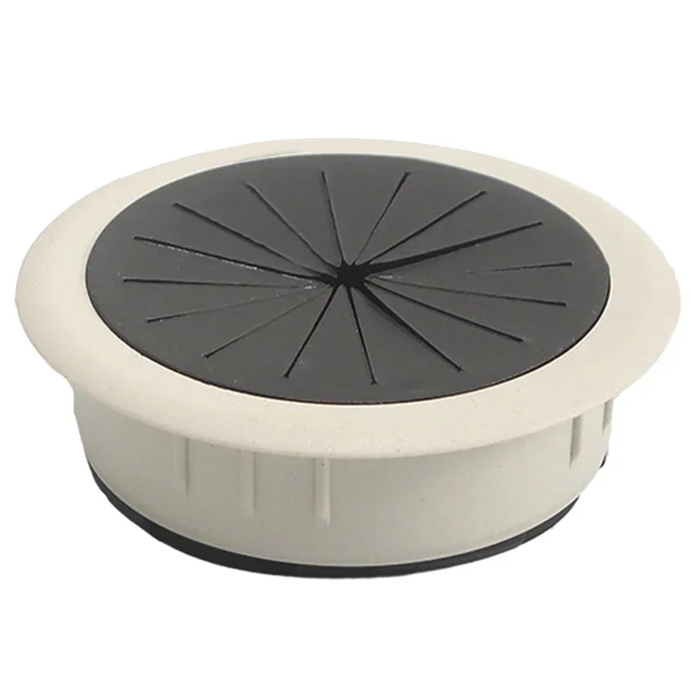 Threading Box Cover Desktop Cable Box Hardware Home Improvement Black Desk Cord Grommet White Wire Hole Cover 60MM