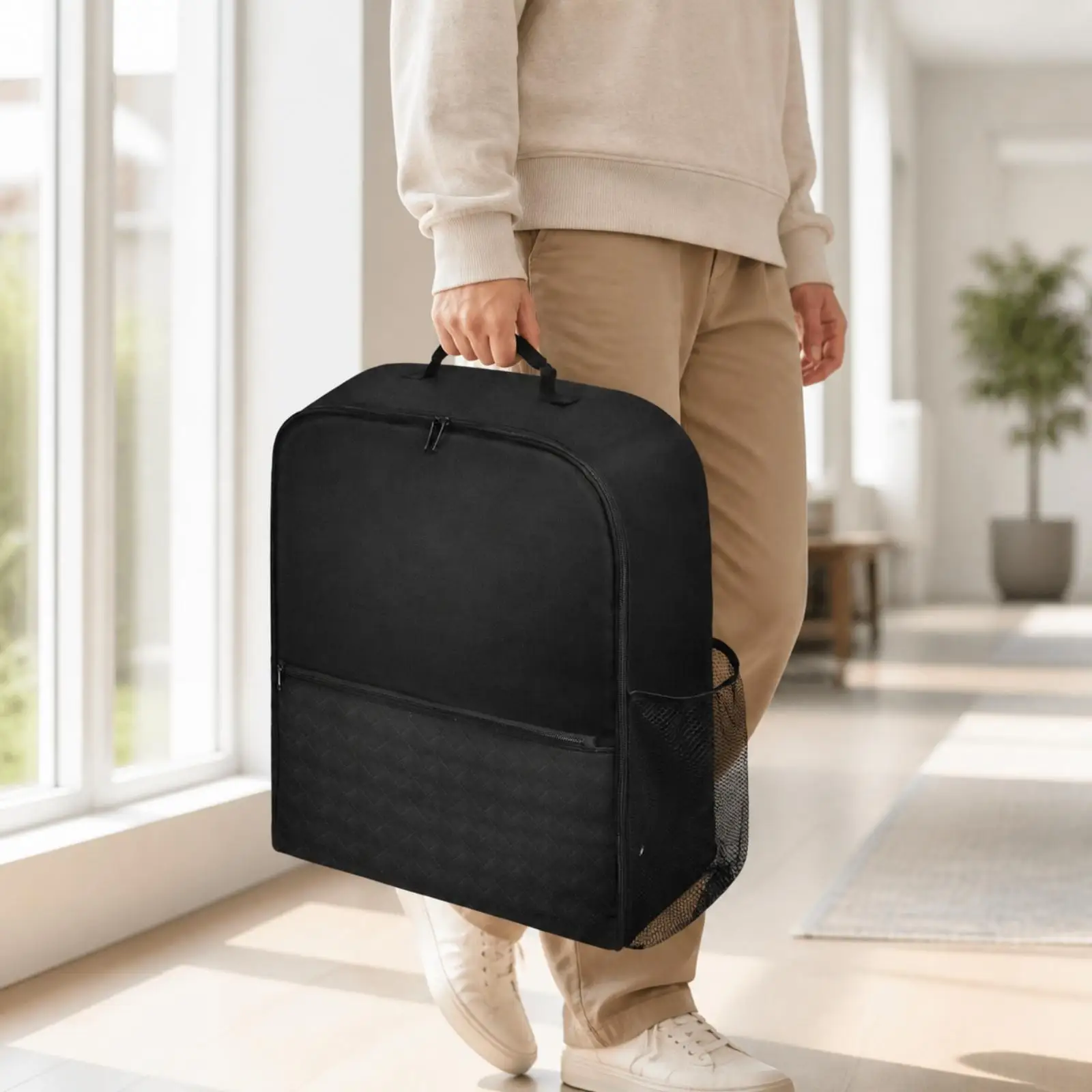 Countertop Slush Machine Transport Bag Water-Resistant Slush Machine Bag with Zippered Storage Pocket Quilted Appliance Carrier