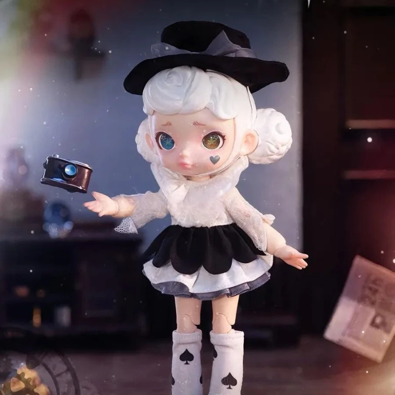 لورا أبيض وأسود الطيف سلسلة محظوظ صندوق أعمى Ob11 1/12 Bjd لطيف ألعاب شخصيات الحركة Kawaii شخصيات كرتونية دمى لعبة الهدايا #3