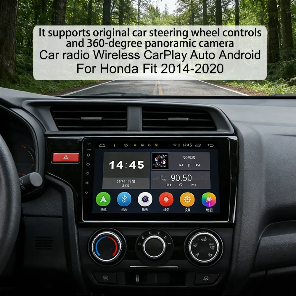 

8" IPS Car Radio Linux For Honda Fit 2014-2020 Wireless CarPlay Auto Android 4G LTE WiFi GPS RDS Bluetooth Car Player