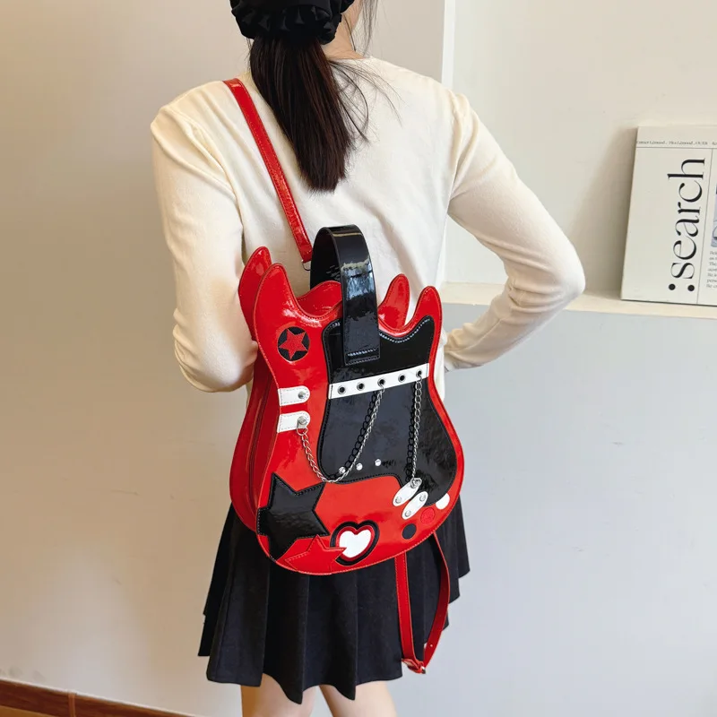

Women Shoulder Bag Violin Shape Double Shoulder Bag Women Funny Handbag