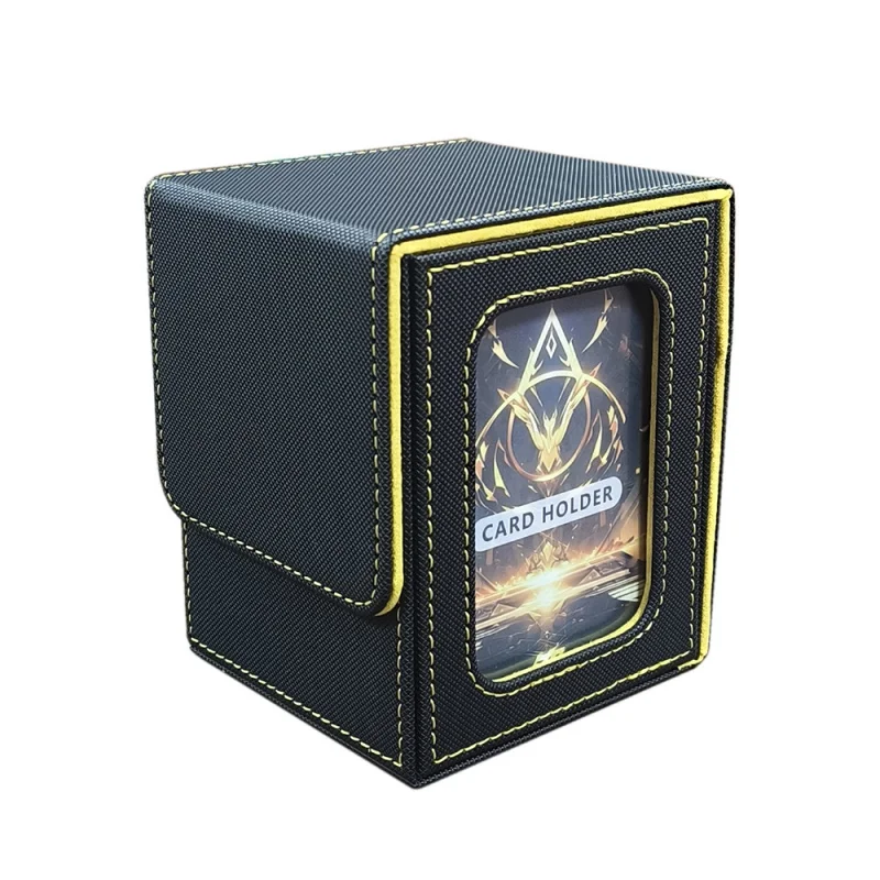 Deck Box For Commander Display Card Case Fits 100 Double Sleeved Cards For Card Storage Box With 2 Dividers
