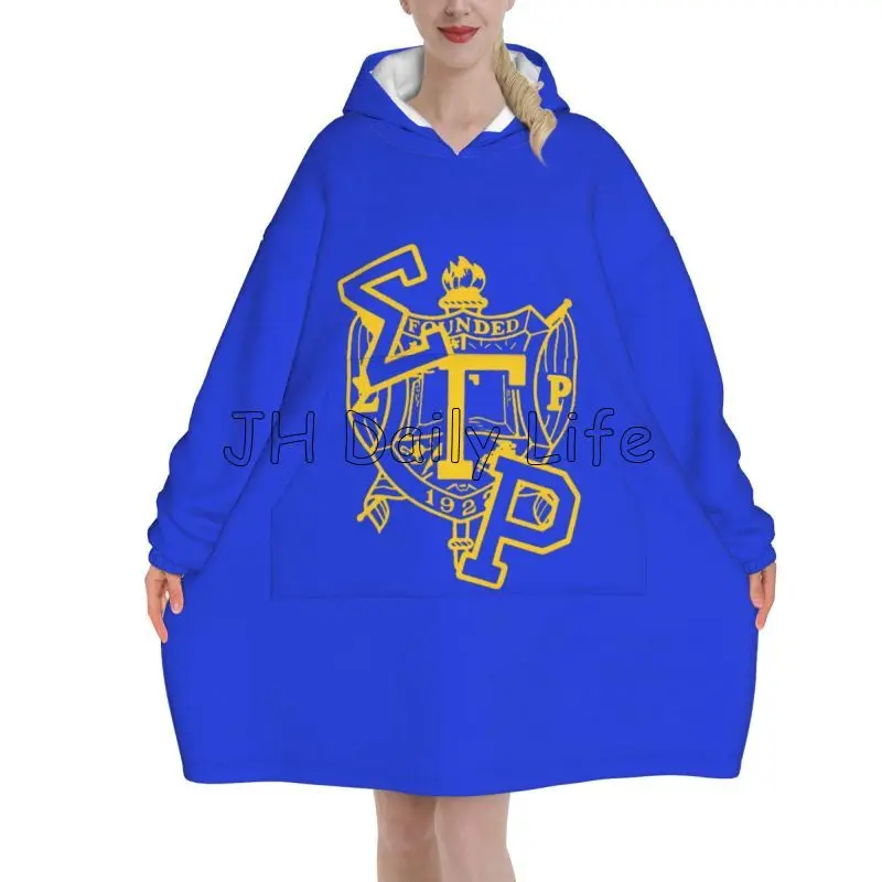 Sigma Gamma Rho 1922 Wearable Blanket Oversized Hoodie Blanket Women Flannel Fleece Pullover Sweatshirt Soft Plush Warm Pajamas