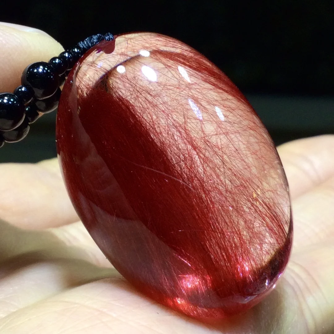 

Натуральный красный рутиловый кварцевый кулон, рутиловый кварц 35*24*14 мм, для мужчин и женщин, Бразилия, AAAAAAA