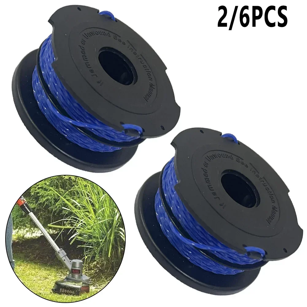 2pcs/6pcs Trimmer Spool Line Black For Black & Decker GL315 GL350 GL337 GL337SB GL546 GL650 GL660 GL670 GL680 GL685 GL687 GL690