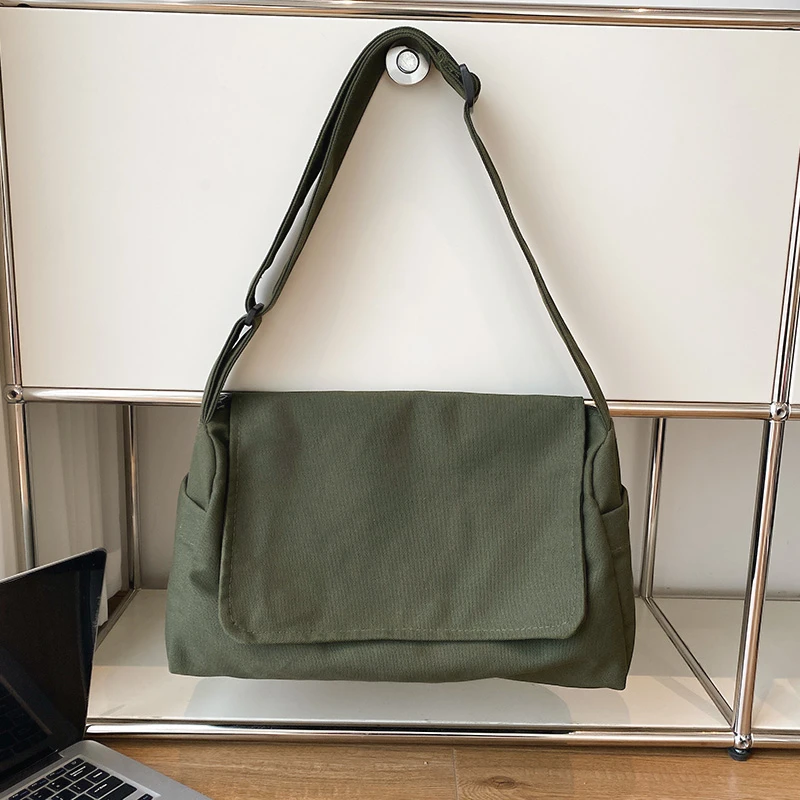 Large Capacity Canvas Shoulder Bags Solid Soft Denim Leisure Or Travel Bag for Women Fashion Fatchels Winter Package 2022 New