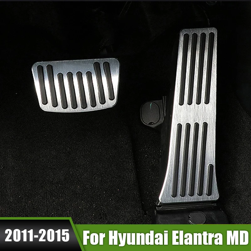 

For Hyundai Elantra MD 2011 2012 2013 2014 2015 Aluminum Car Foot Fuel Accelerator Brake Pedal Cover Non-Slip Pad Accessories