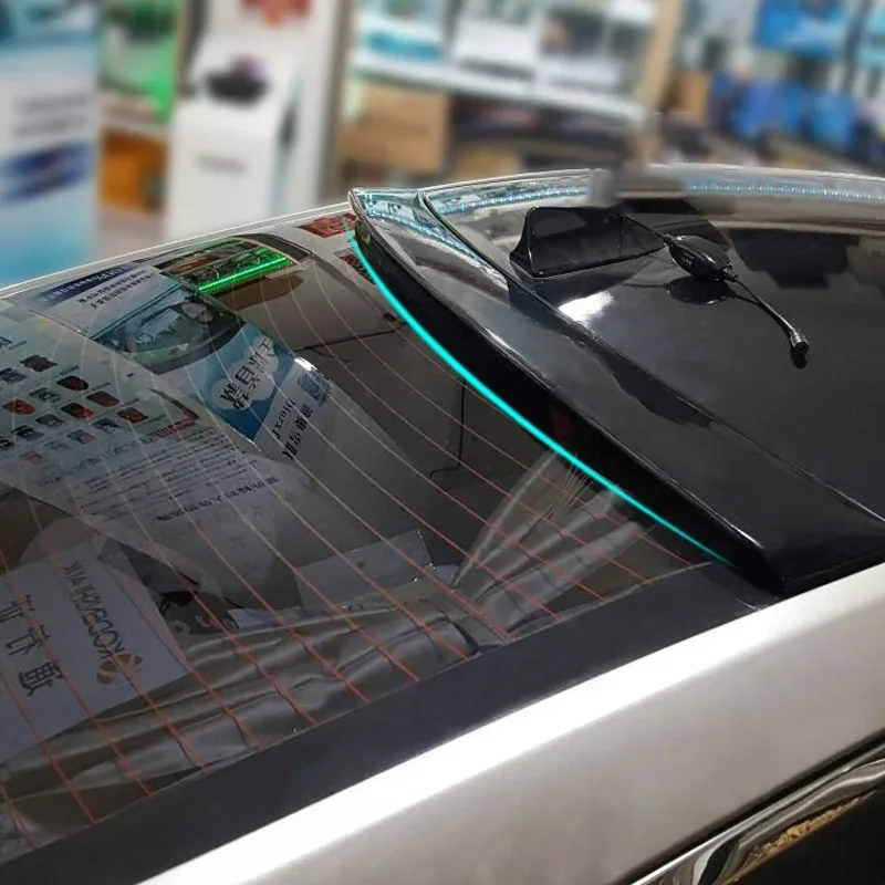 Roof Spoiler for Hyundai Sonata 2015 2016 Glossy Black Auto Rear Trunk Wing ABS Plastic Refit Accessories
