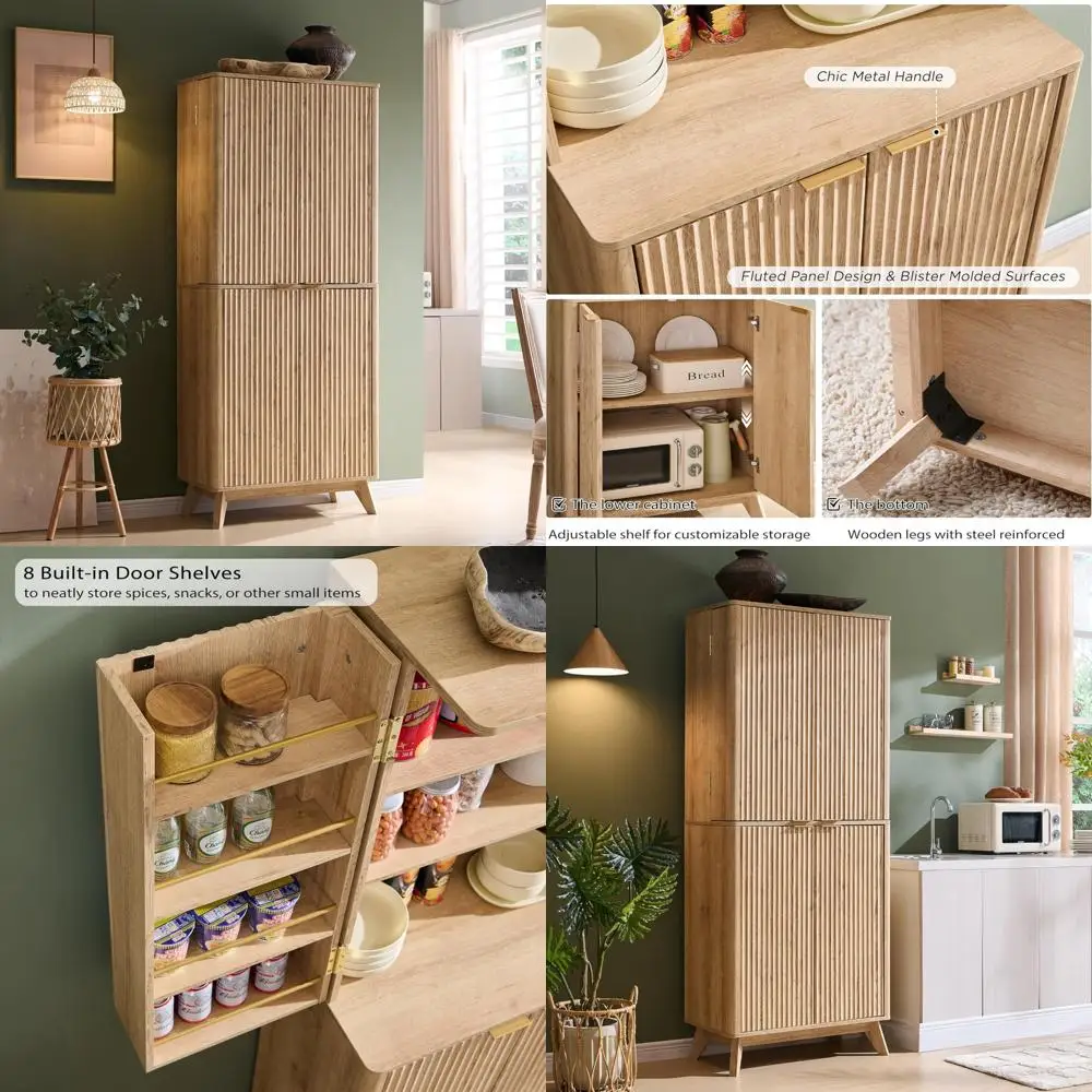 fluted 9 drawers dresser, 59.1