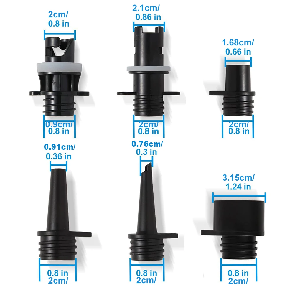 6 قطعة مضخات الهواء القابلة للنفخ خرطوم فوهة عدة كاياك مضخة هواء أنبوب محول قارب مضخة محول مجداف لوح تزلج على الماء اكسسوارات للقوارب