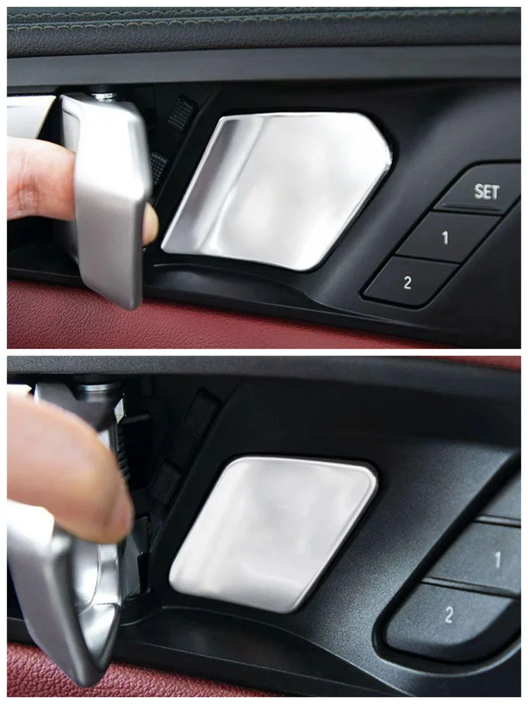 باب السيارة وعاء ملصق وعاء الباب الداخلي واقية ملصق الفولاذ المقاوم للصدأ لسيارات BMW 5 سلسلة i5 G60 2024-2025