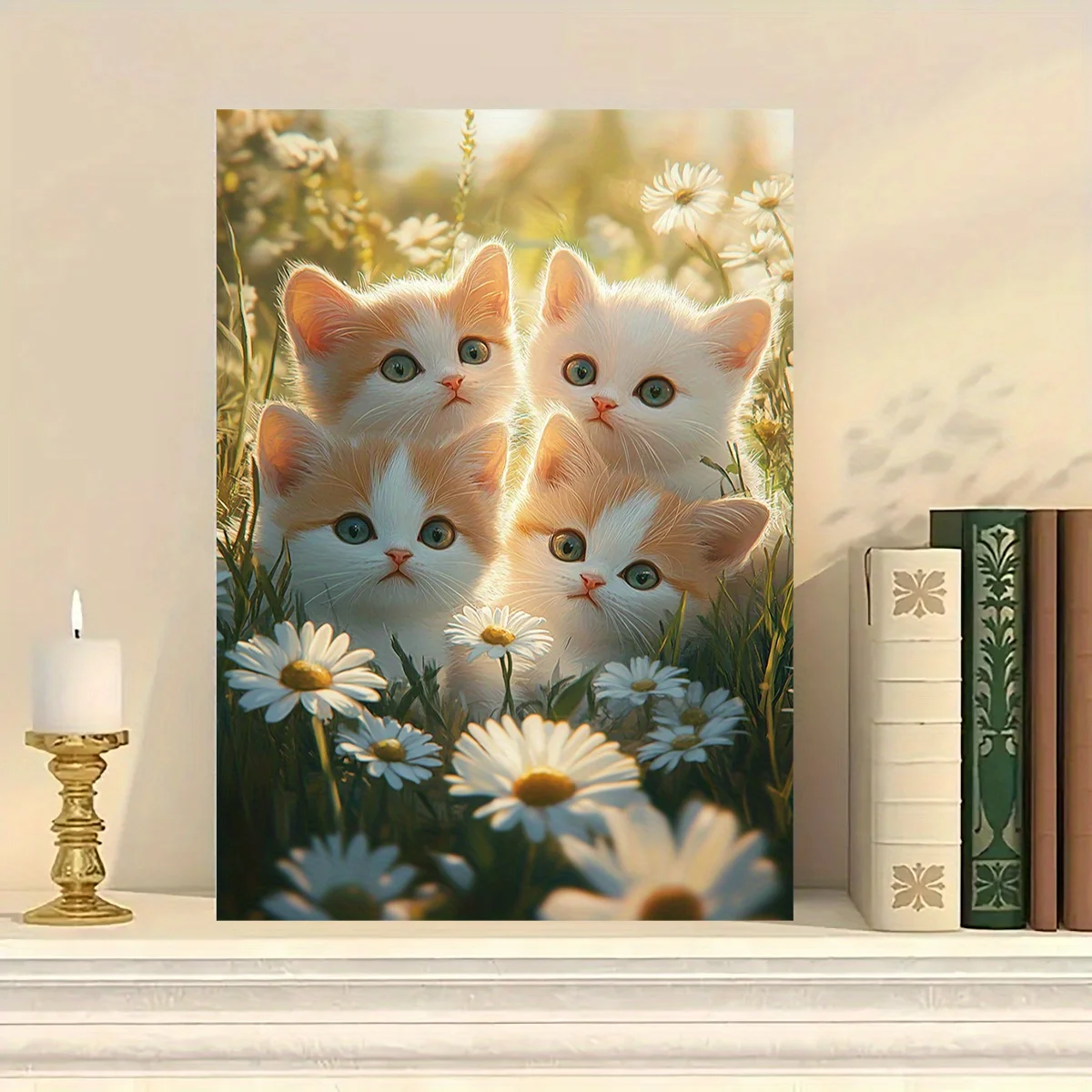 One colorful wooden puzzle experience, 500/1000pcs cute cat-themed jigsaw puzzle with adorable kittens amidst daisy fields, be