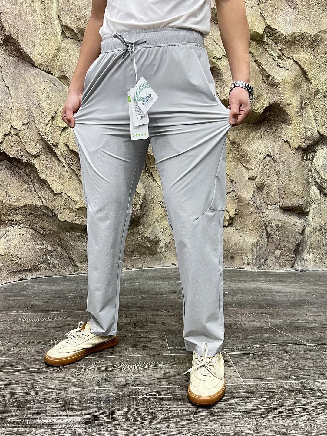 

Легкие быстросохнущие эластичные повседневные брюки для активного отдыха мужские с технологией лазерной перфорации, дышащие, прямого кроя, для весны