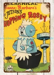 MARX WIND-UP JETSONS HOPPING ROSEY ROBOT TOY tin sign office designs