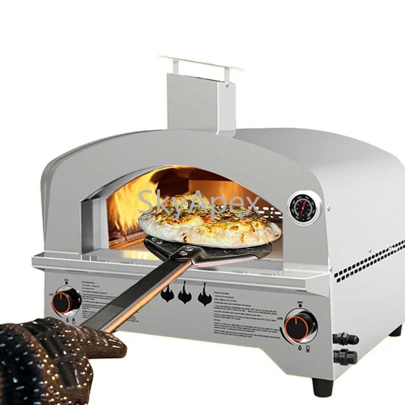 Premium  Modern Luxurious Outdoor Professional  Small I ndoor Portable Stainless Steel Garden Pizza Making Gas Oven Fast Heating
