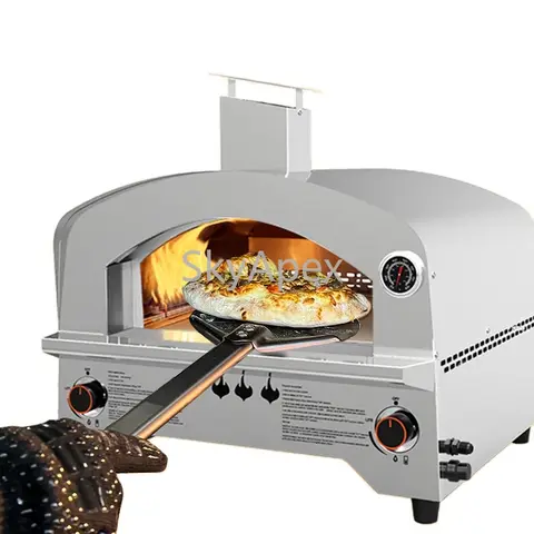 Premium  Modern Luxurious Outdoor Professional  Small I ndoor Portable Stainless Steel Garden Pizza Making Gas Oven Fast Heating