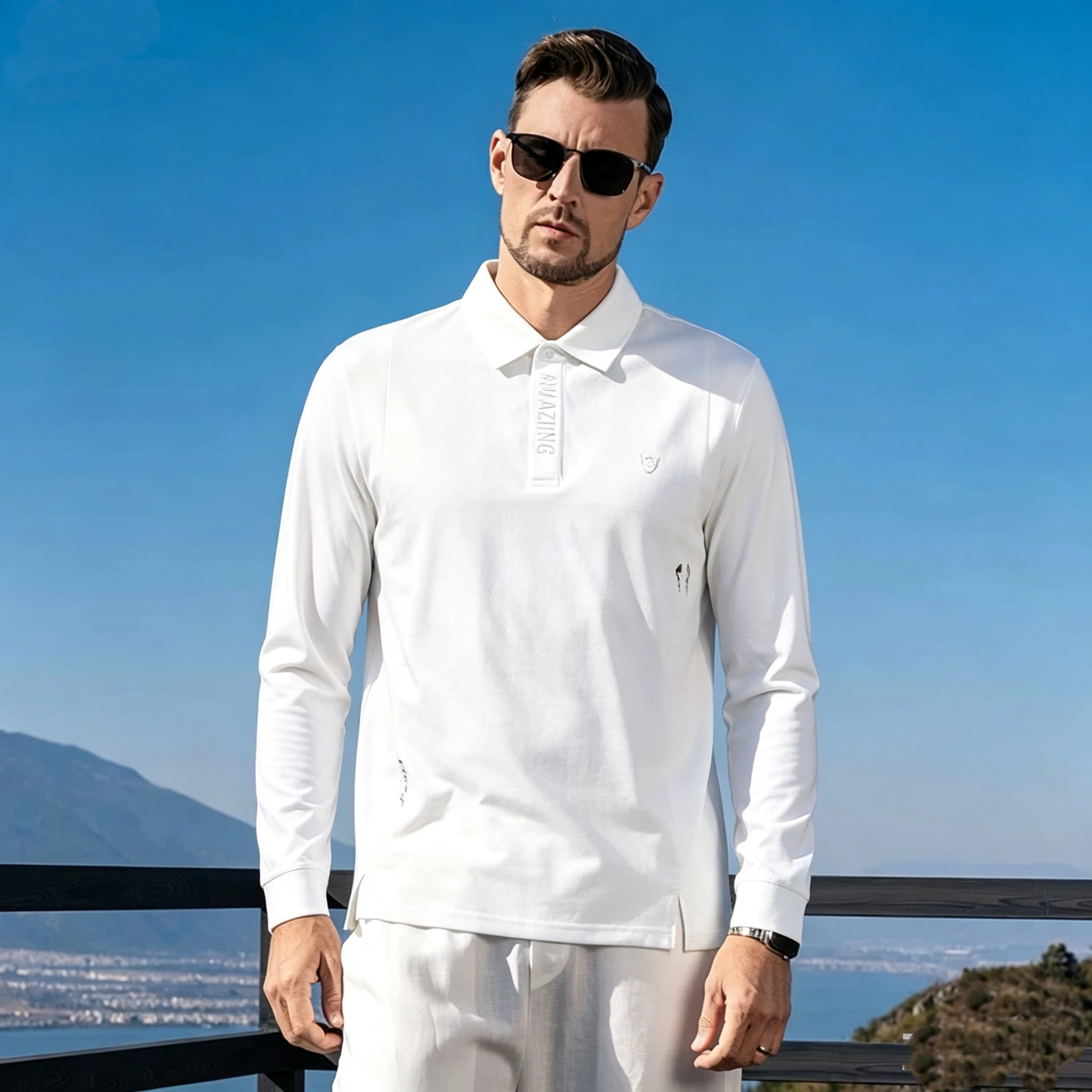 Shirt Camp Collar - 2026 New Golf Top Men's Long