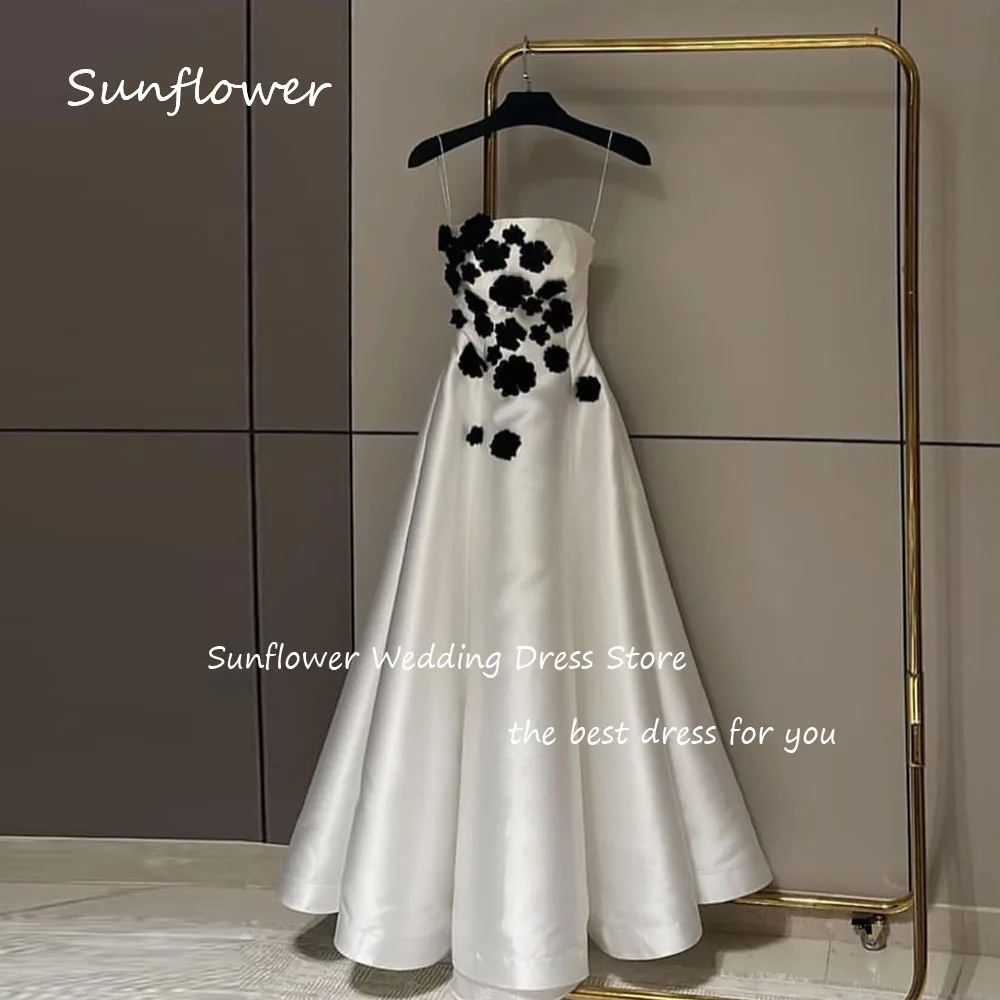 Sunflower Strapless Satin Appliques A-LINE Princess dress 2024 Slim Backless Ocassion Gown Floor-Length Formal Evening Dress