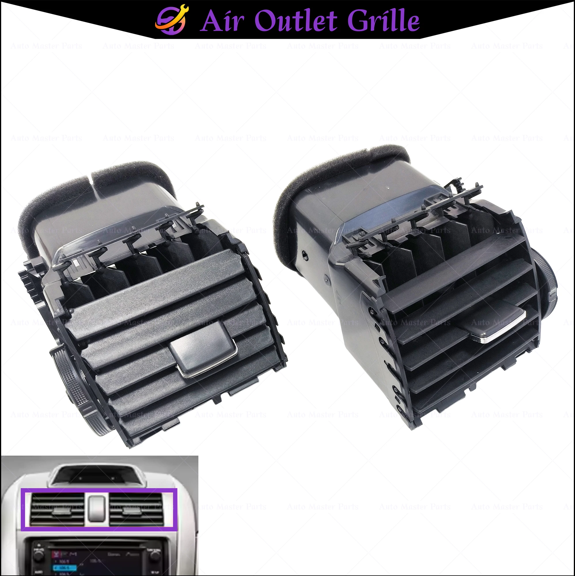 Dash Air Conditioner Trim Grille Dashboard AC Vent Outlet Blade For Toyota Corolla 2006 2007 2008 2009 2010 2011 2012 2013
