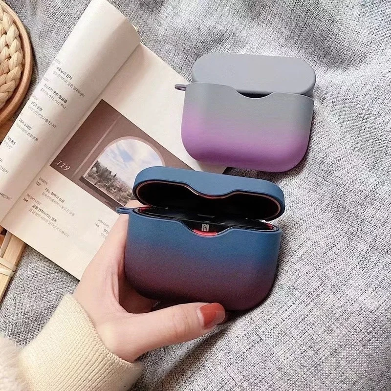 Funda protectora de Color degradado para auriculares SONY WF-1000XM3, a prueba de golpes, antideslizante, táctil, inalámbrico