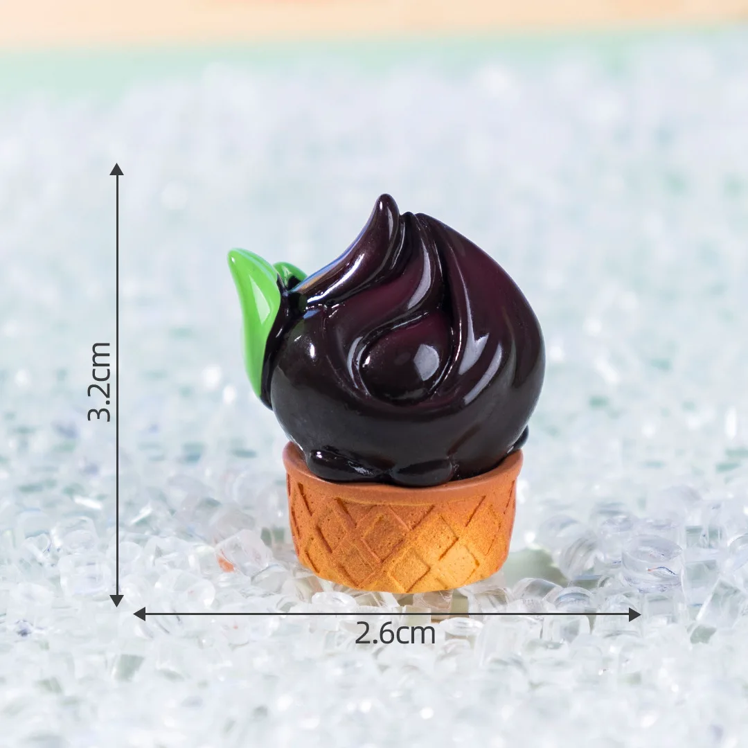 

6 Pcs Decorations Fruit Ice Cream Ornaments Resin Dollhouse Refrigerator Supplies