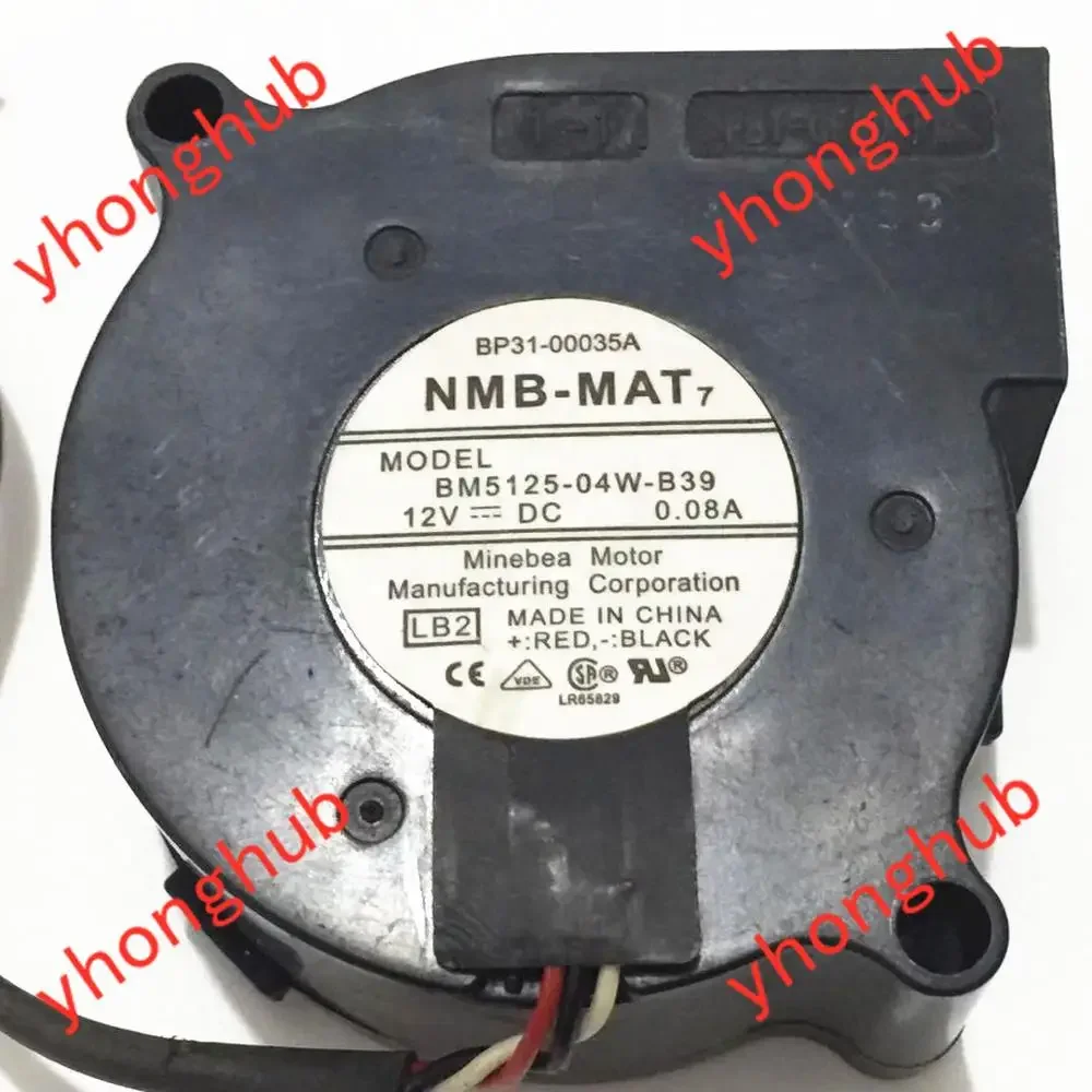 

NMB-MAT BM5125-04W-B39 LB2 DC 12V 0.08A Cooling Fan