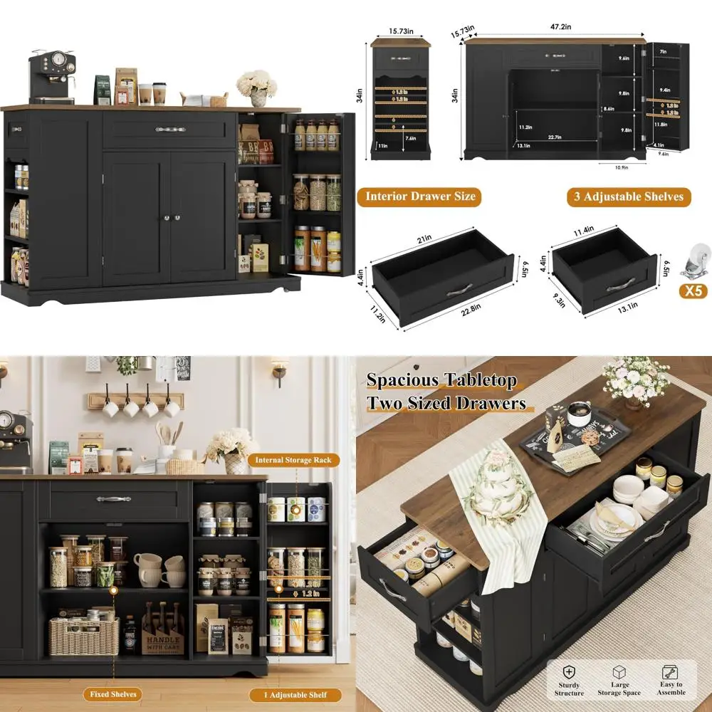 Armário de quarto de madeira de 72 polegadas de altura com espelho, haste suspensa e duas gavetas