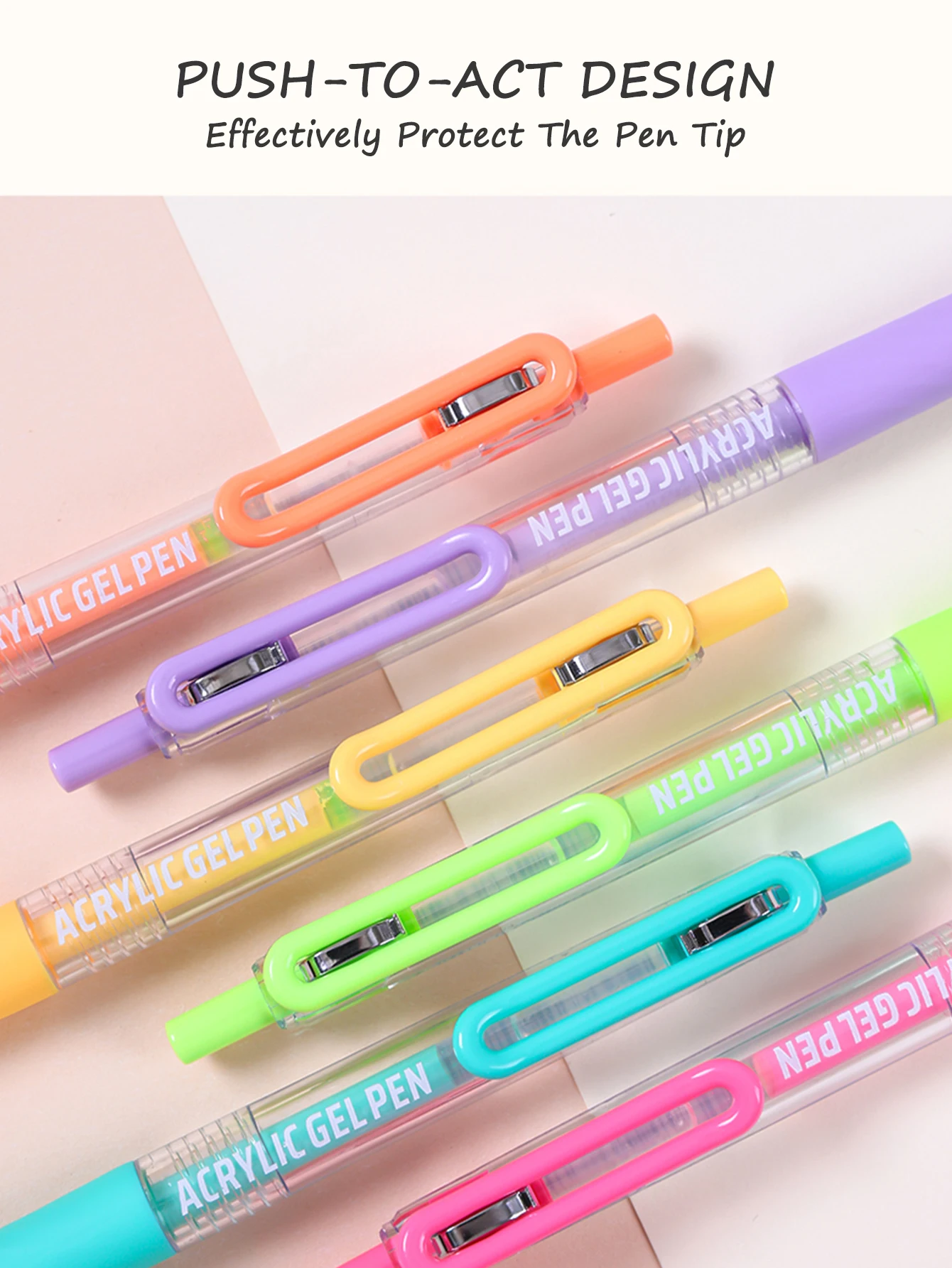 6-90 Farben Languo Acryl-Gelstift-Set, Handbuch-Stift, mehrfarbiger Neutralstift, Schreib- und Zeichenstifte für Schüler, D200 – Detail 2