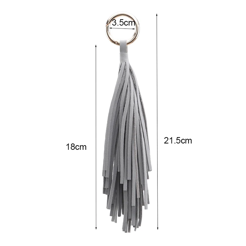 Fashion Tassel Key Chain Women Cute Tassel KeyChain Bag Accessory PU Leather Tassels Car Key Ring Fringe Jewelry