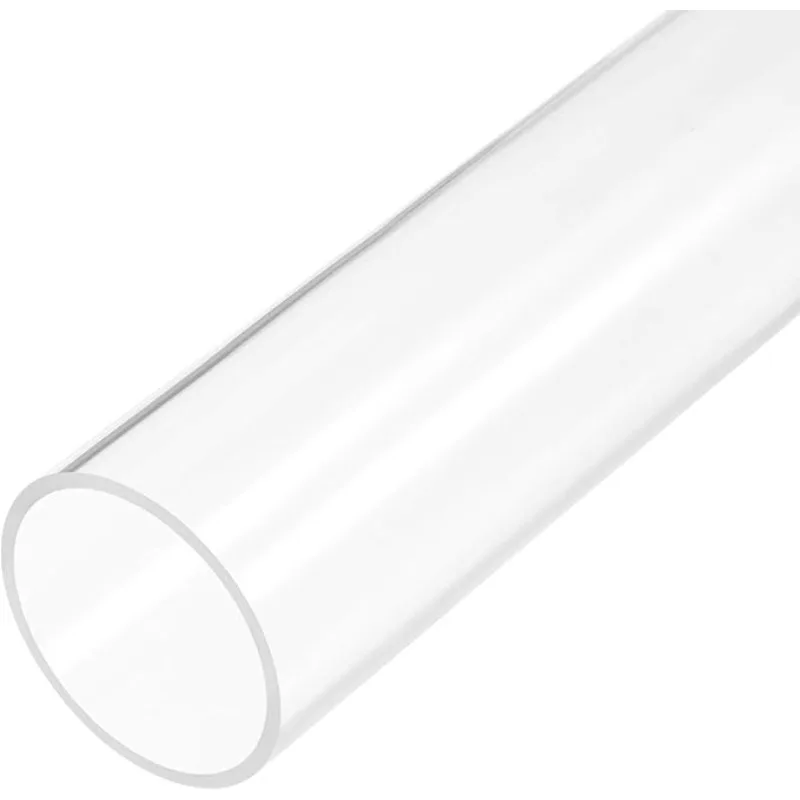 Tubo acrilico rigido trasparente 51 mm (2") ID x 55 mm diametro esterno x 305 mm (12") Tubo tondo