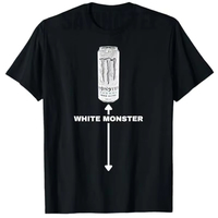 New White Monster Funny Graphic Meme T-Shirt Men Women Pure Cotton Tees Short Sleeve High Quality Y2k T-shirt Unisex Summer Tops